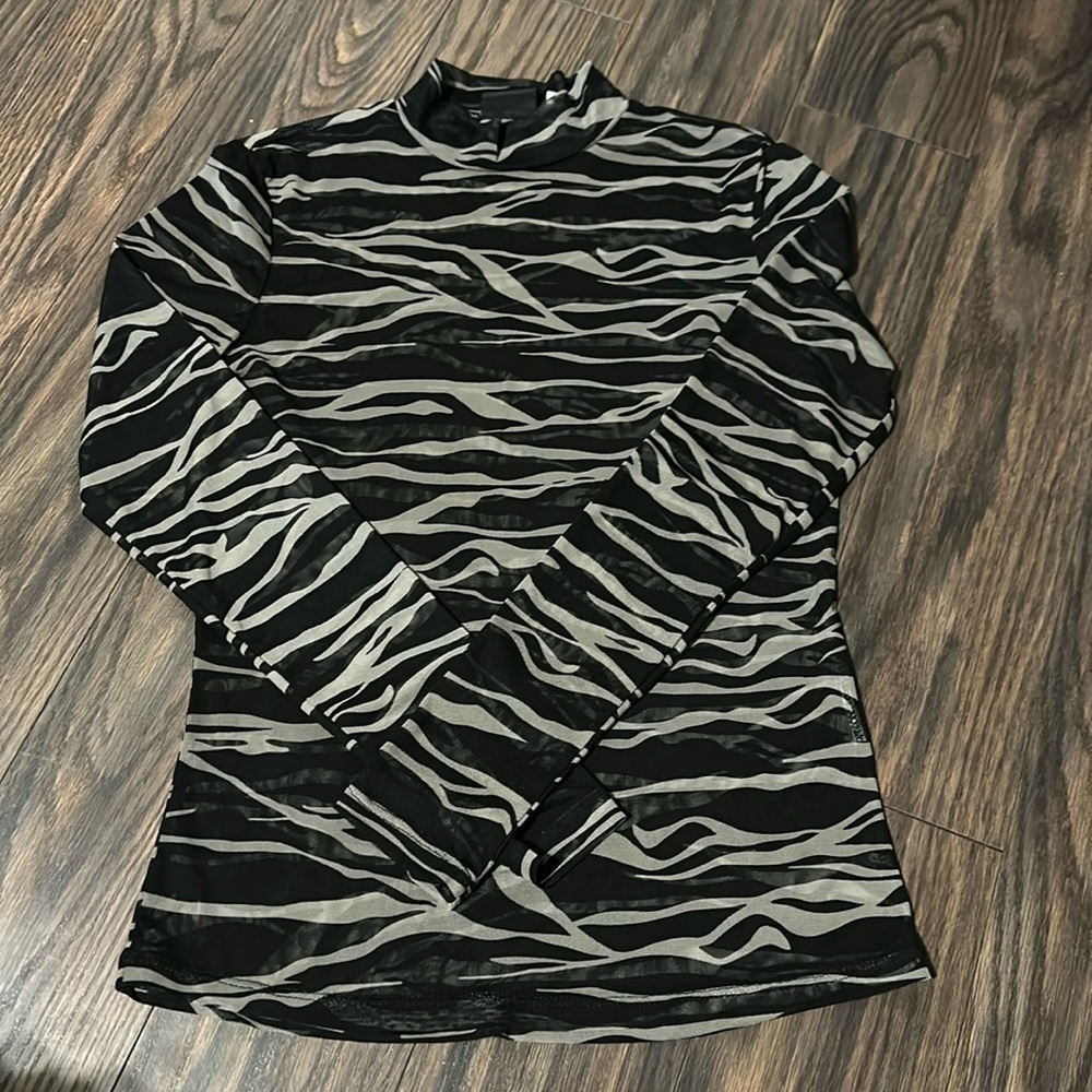 Zebra print top